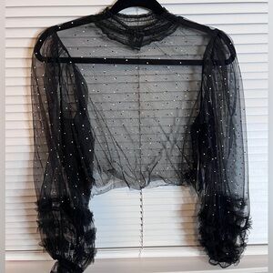 Black diamond mesh top